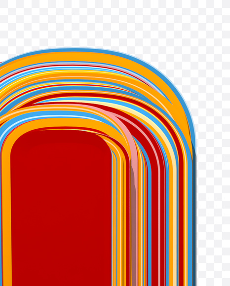 Letter N from Color Stripes Font on Yellow Images Creative Fonts - S18163