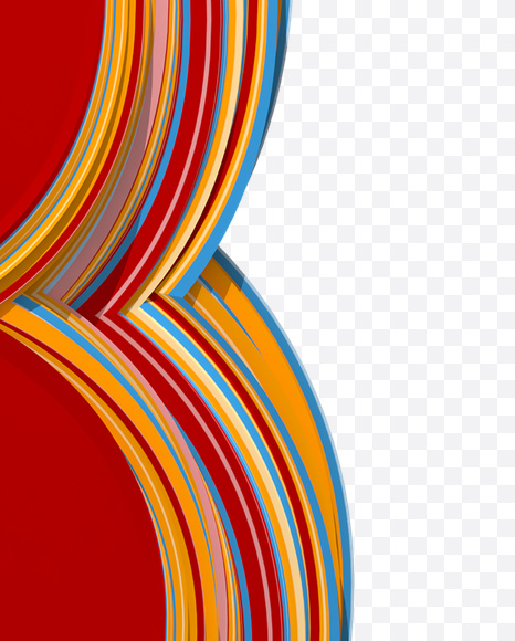 3 from Color Stripes Font on Yellow Images Creative Fonts - S18178