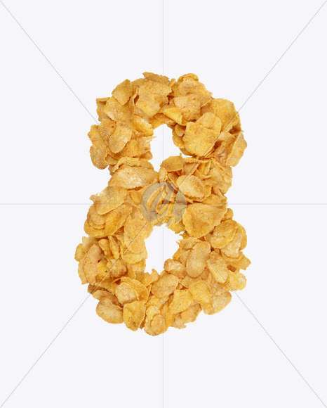 8 from Corn Flakes Font on Yellow Images Creative Fonts - S18228