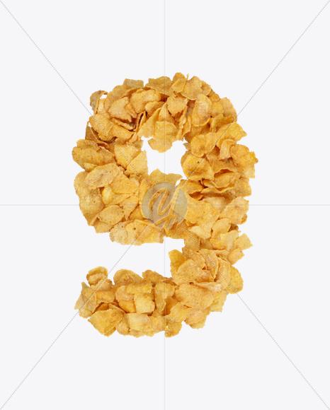 9 from Corn Flakes Font on Yellow Images Creative Fonts - S18229