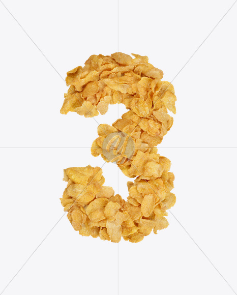 3 from Corn Flakes Font on Yellow Images Creative Fonts - S18223