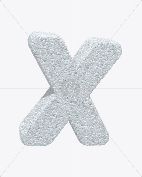 Letter X from Foam Plastic Font on Yellow Images Creative Fonts - S18309