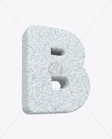 Letter B from Foam Plastic Font on Yellow Images Creative Fonts - S18287