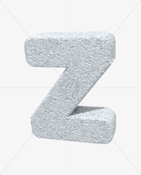 Letter Z from Foam Plastic Font on Yellow Images Creative Fonts - S18311