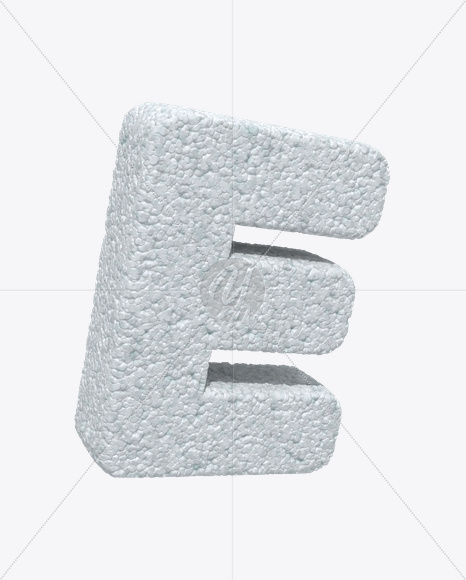 Letter E from Foam Plastic Font on Yellow Images Creative Fonts - S18290