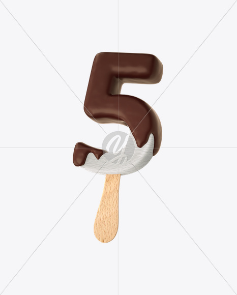 5 from Ice Cream Melt Font on Yellow Images Creative Fonts - S19250