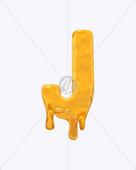 Letter J from Molten Font on Yellow Images Creative Fonts - S19274