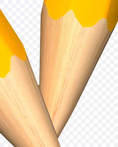 Letter V from Pencil Font on Yellow Images Creative Fonts - S19328