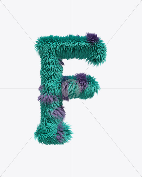 Letter F from Sully Font on Yellow Images Creative Fonts - S19666