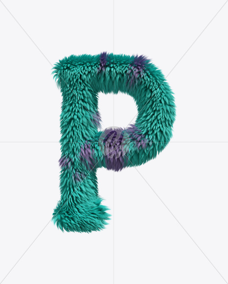 Letter P from Sully Font on Yellow Images Creative Fonts - S19676