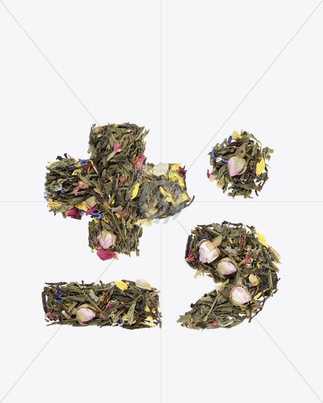 Punctuation marks 1 from Tea Flowers Font on Yellow Images Creative Fonts - S19750