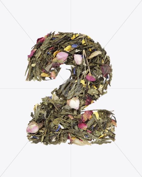 2 from Tea Flowers Font on Yellow Images Creative Fonts - S19733