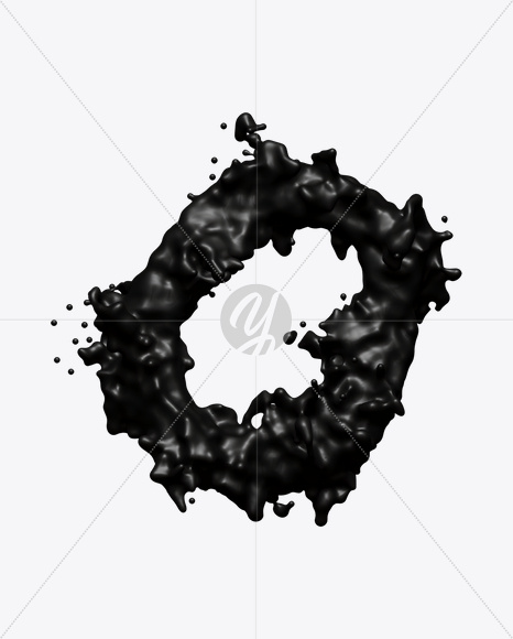 Letter O from Dark Font on Yellow Images Creative Fonts - S19854