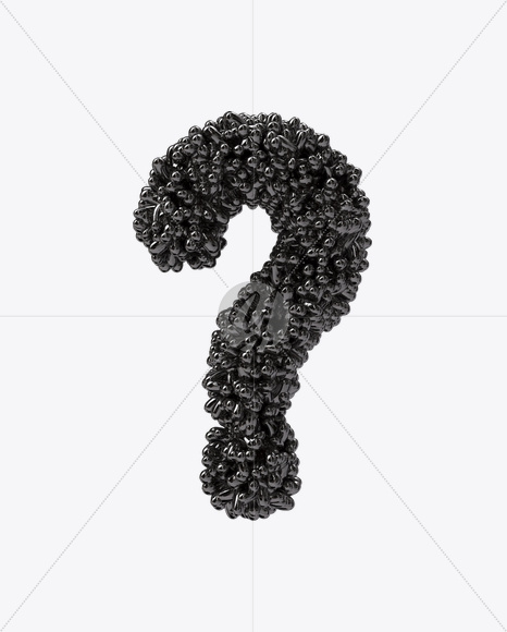 ? from Black Bubbles Font on Yellow Images Creative Fonts - S19919