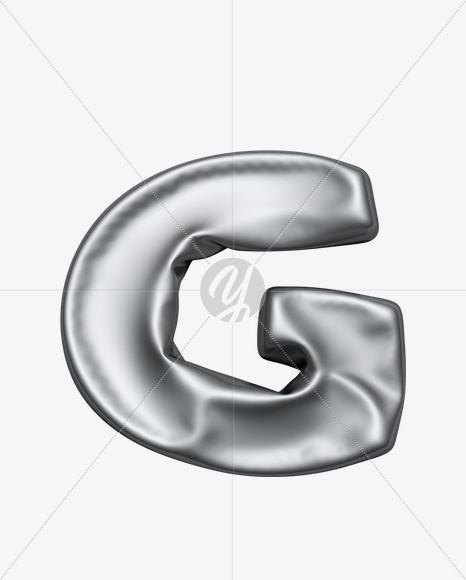 Letter G from Iron Fall Font on Yellow Images Creative Fonts - S20136