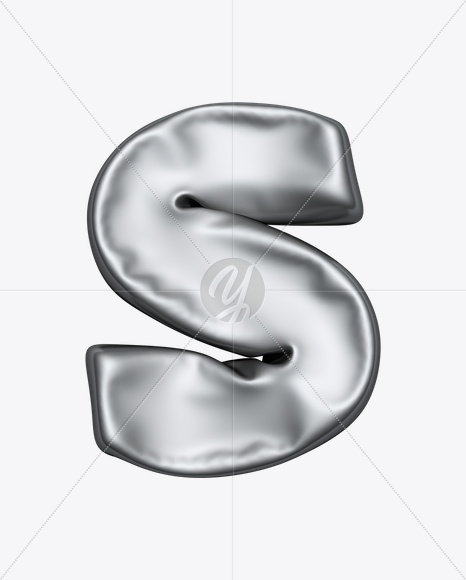 Letter S from Iron Fall Font on Yellow Images Creative Fonts - S20148