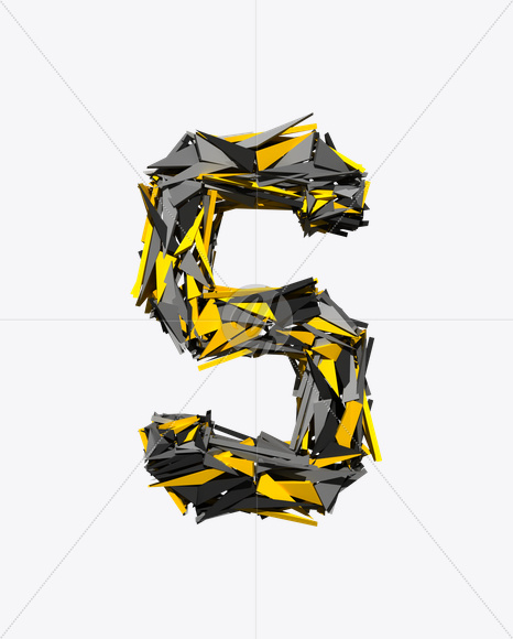 Letter S from Transformer Font on Yellow Images Creative Fonts - S20191