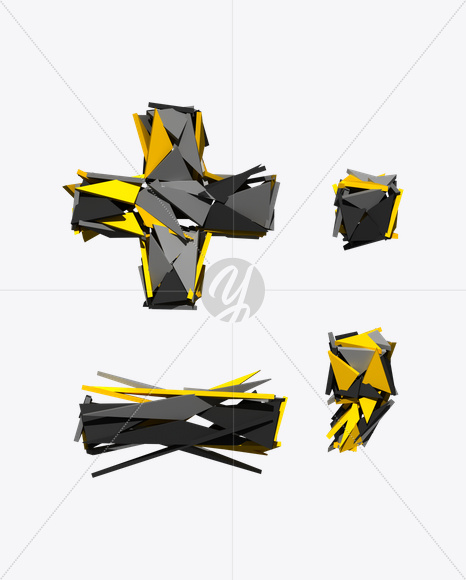 Punctuation marks from Transformer Font on Yellow Images Creative Fonts - S20214