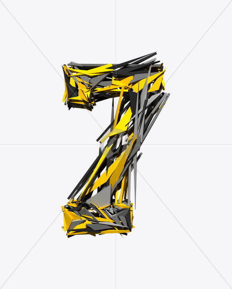 7 from Transformer Font on Yellow Images Creative Fonts - S20205