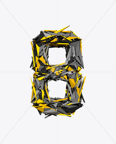 8 from Transformer Font on Yellow Images Creative Fonts - S20206