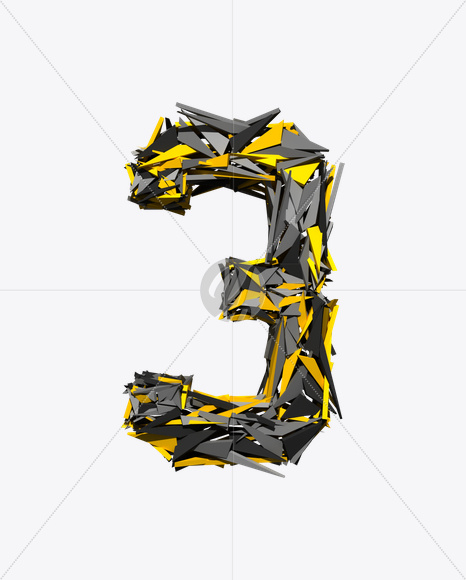 3 from Transformer Font on Yellow Images Creative Fonts - S20201