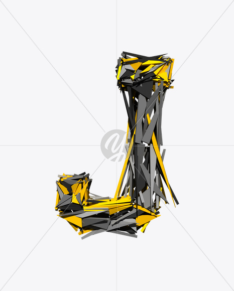 Letter J from Transformer Font on Yellow Images Creative Fonts - S20182