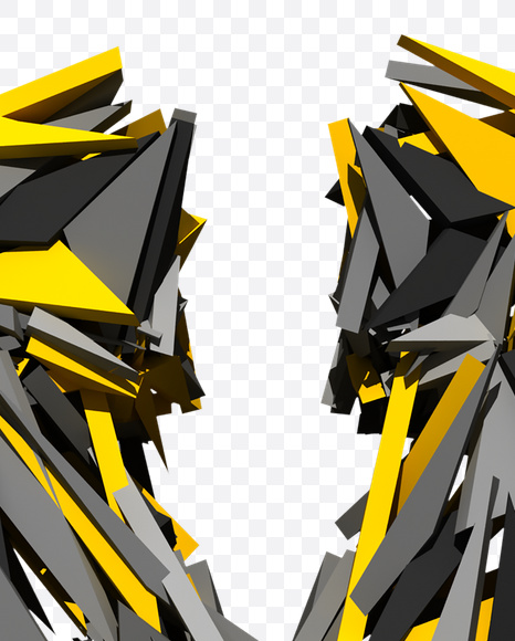 Letter X from Transformer Font on Yellow Images Creative Fonts - S20196