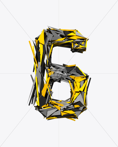 6 from Transformer Font on Yellow Images Creative Fonts - S20204