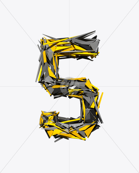 5 from Transformer Font on Yellow Images Creative Fonts - S20203