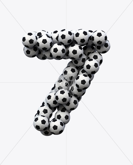 7 from Soccer Font on Yellow Images Creative Fonts - S20288