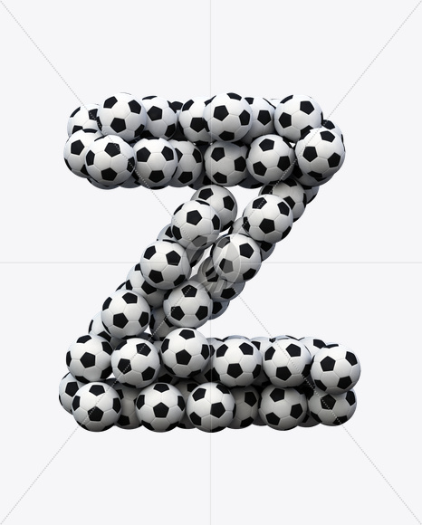 Letter Z from Soccer Font on Yellow Images Creative Fonts - S20281