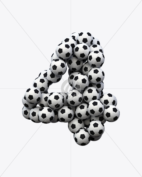 4 from Soccer Font on Yellow Images Creative Fonts - S20285