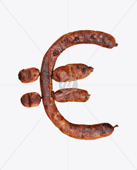 euro from Sausages Font on Yellow Images Creative Fonts - S20344