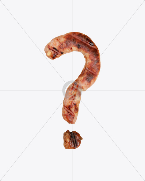 ? from Sausages Font on Yellow Images Creative Fonts - S20338