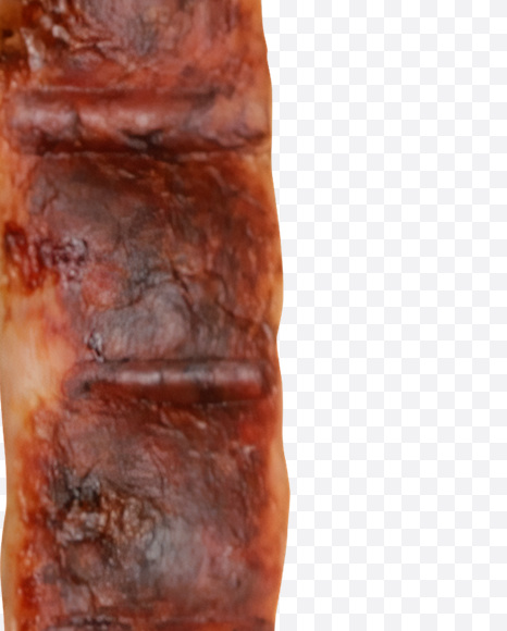 Letter U from Sausages Font on Yellow Images Creative Fonts - S20321