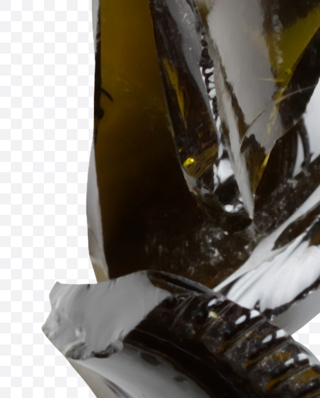 Letter J from Broken Bottle Font on Yellow Images Creative Fonts - S20440