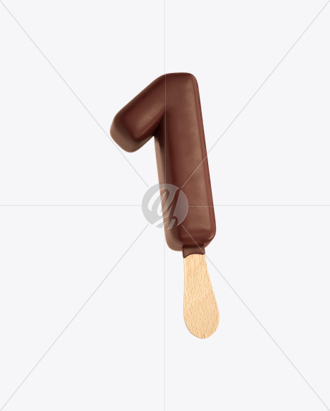 1 from Ice Cream Stick Font on Yellow Images Creative Fonts - S20546