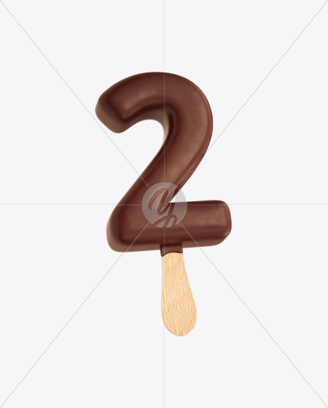 2 from Ice Cream Stick Font on Yellow Images Creative Fonts - S20547