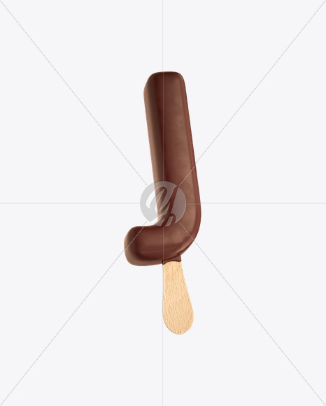 Letter J from Ice Cream Stick Font on Yellow Images Creative Fonts - S20529