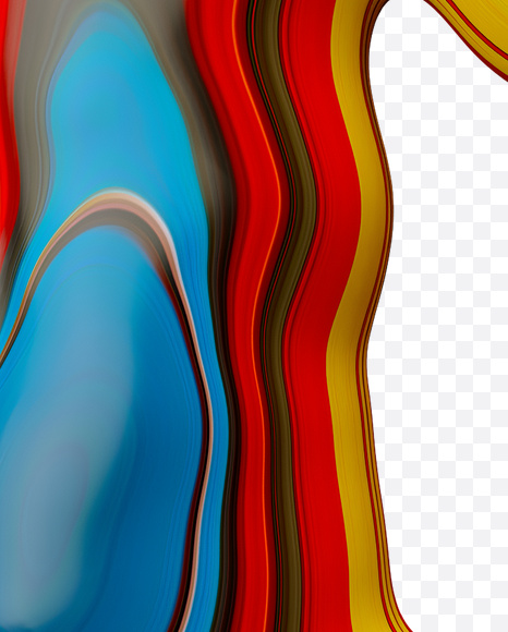 Letter N from Paint Melt Font on Yellow Images Creative Fonts - S20577