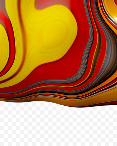 Letter F from Paint Melt Font on Yellow Images Creative Fonts - S20569