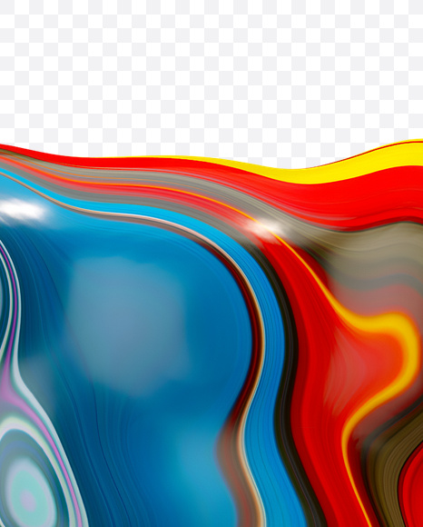 Letter V from Paint Melt Font on Yellow Images Creative Fonts - S20585