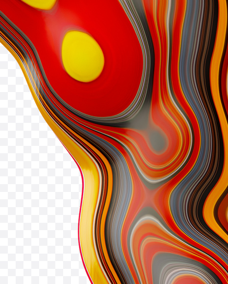 Letter D from Paint Melt Font on Yellow Images Creative Fonts - S20567