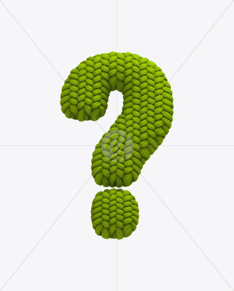 ? from Knitted Green Font on Yellow Images Creative Fonts - S20646