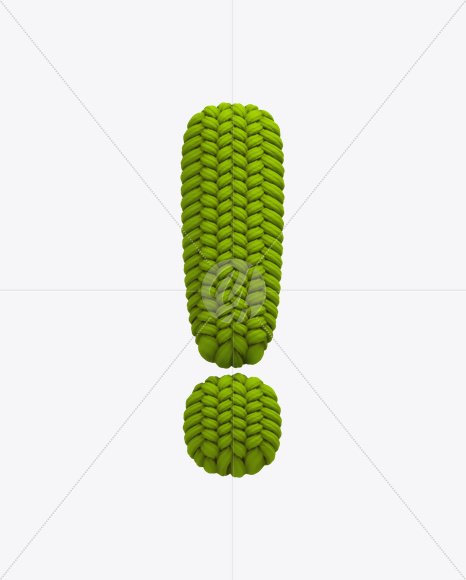 ! from Knitted Green Font on Yellow Images Creative Fonts - S20645