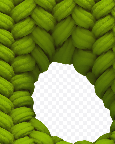 & from Knitted Green Font on Yellow Images Creative Fonts - S20647