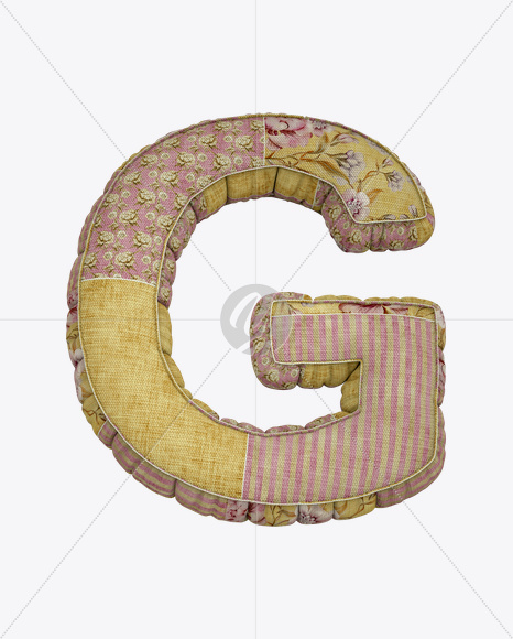 Letter G from Vintage Font on Yellow Images Creative Fonts - S20658