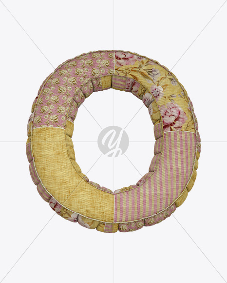 Letter O from Vintage Font on Yellow Images Creative Fonts - S20666