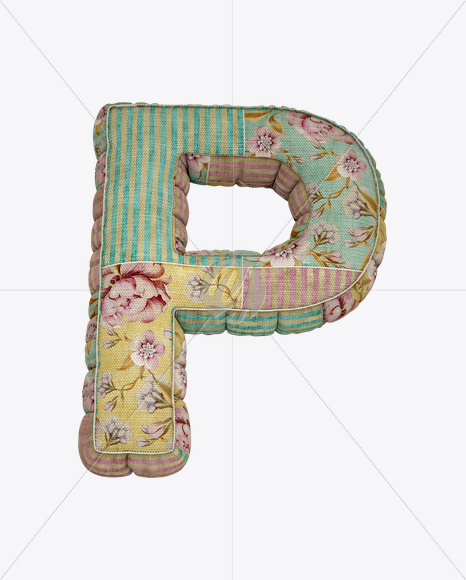 Letter P from Vintage Font on Yellow Images Creative Fonts - S20667