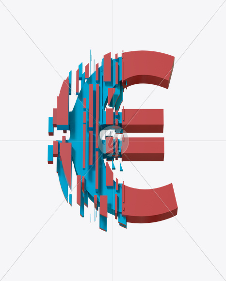 euro from Color Slice Font on Yellow Images Creative Fonts - S20737